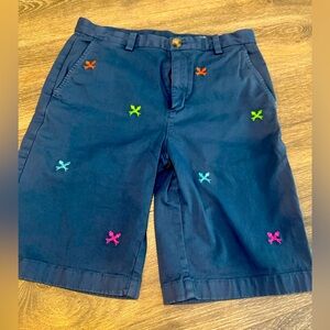 Vineyard Vines Blue Shorts with Embroidered Details